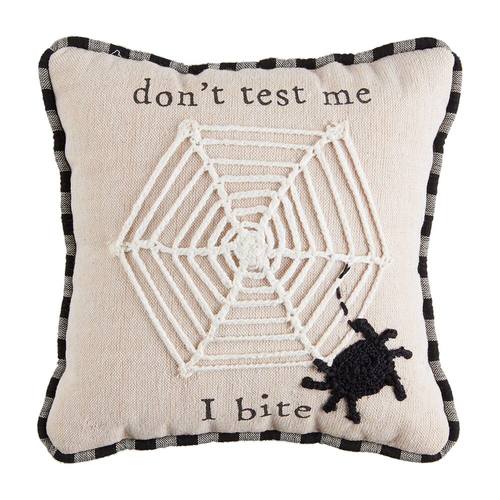 8142 8" x 8" Mini Halloween Pillows, Bite, Pumpkin